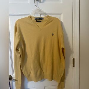 Ralph Lauren V-Neck Sweater in Yellow